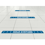 Hold avstand – gulvfolie linje