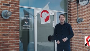 Kioskflagg med stang og beslag