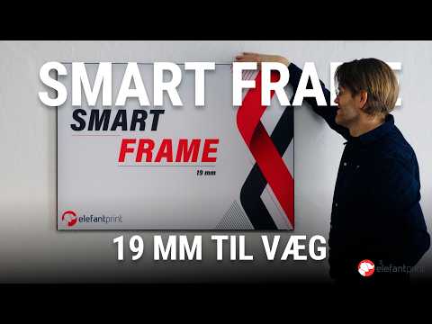 Smartframe med stoffbanner - 19mm til vegg